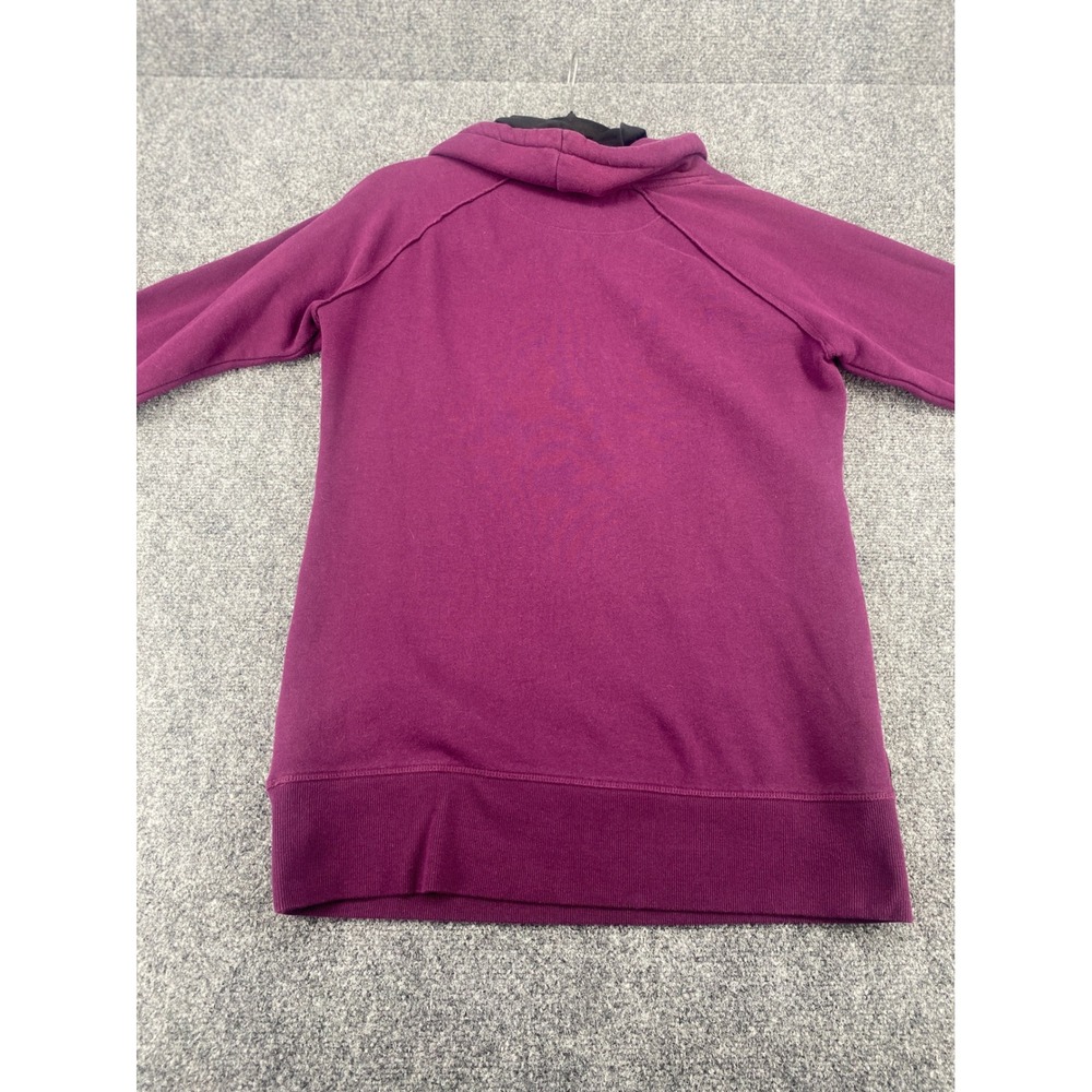 Calvin Klein Performance Cowl Neck Hoodie Women Large Plum Purple Thumbhole